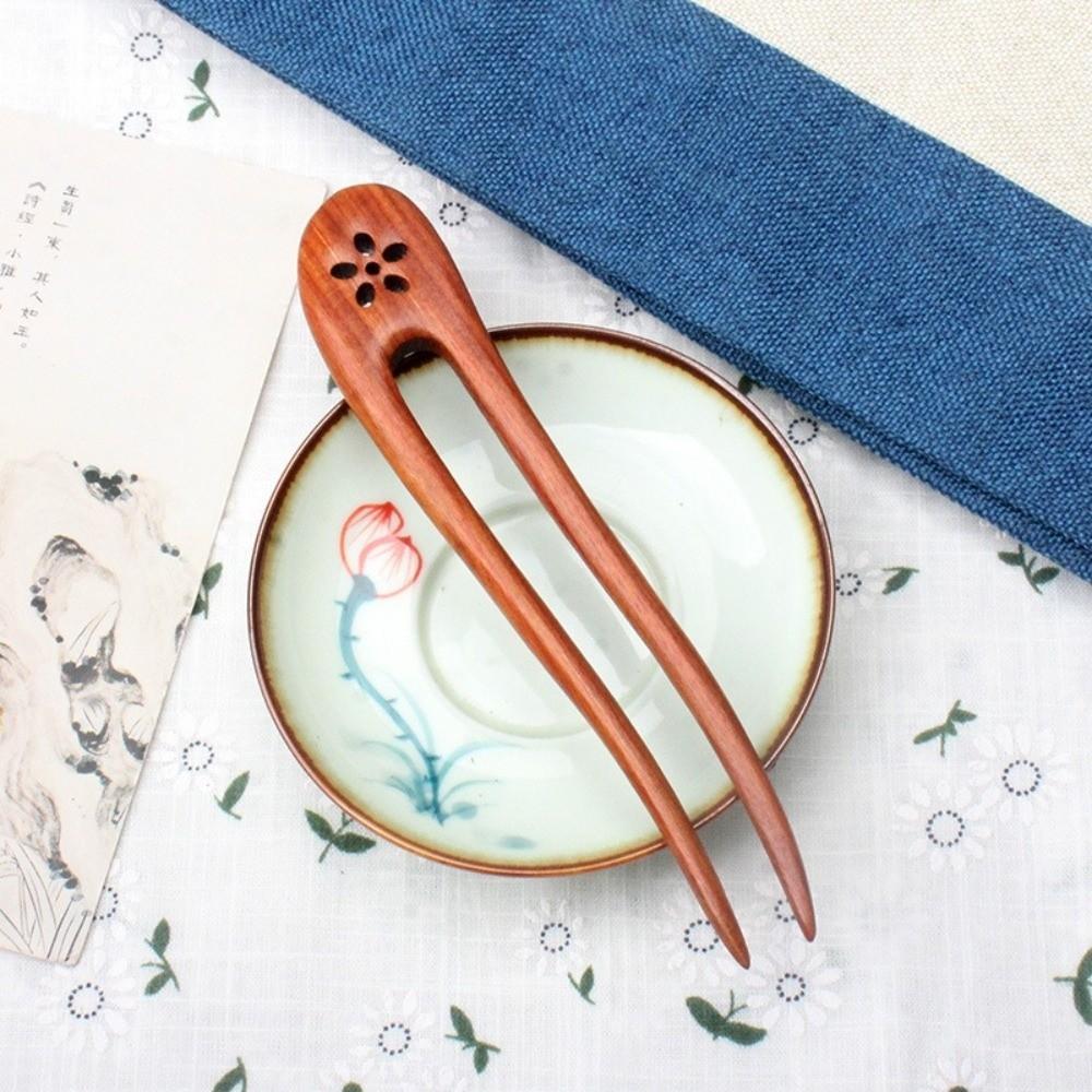 Chinese Style Wooden Hair Sticks Handmade Ponytail Hair Bun Maker Wood Hairpins and Clips  Girls
