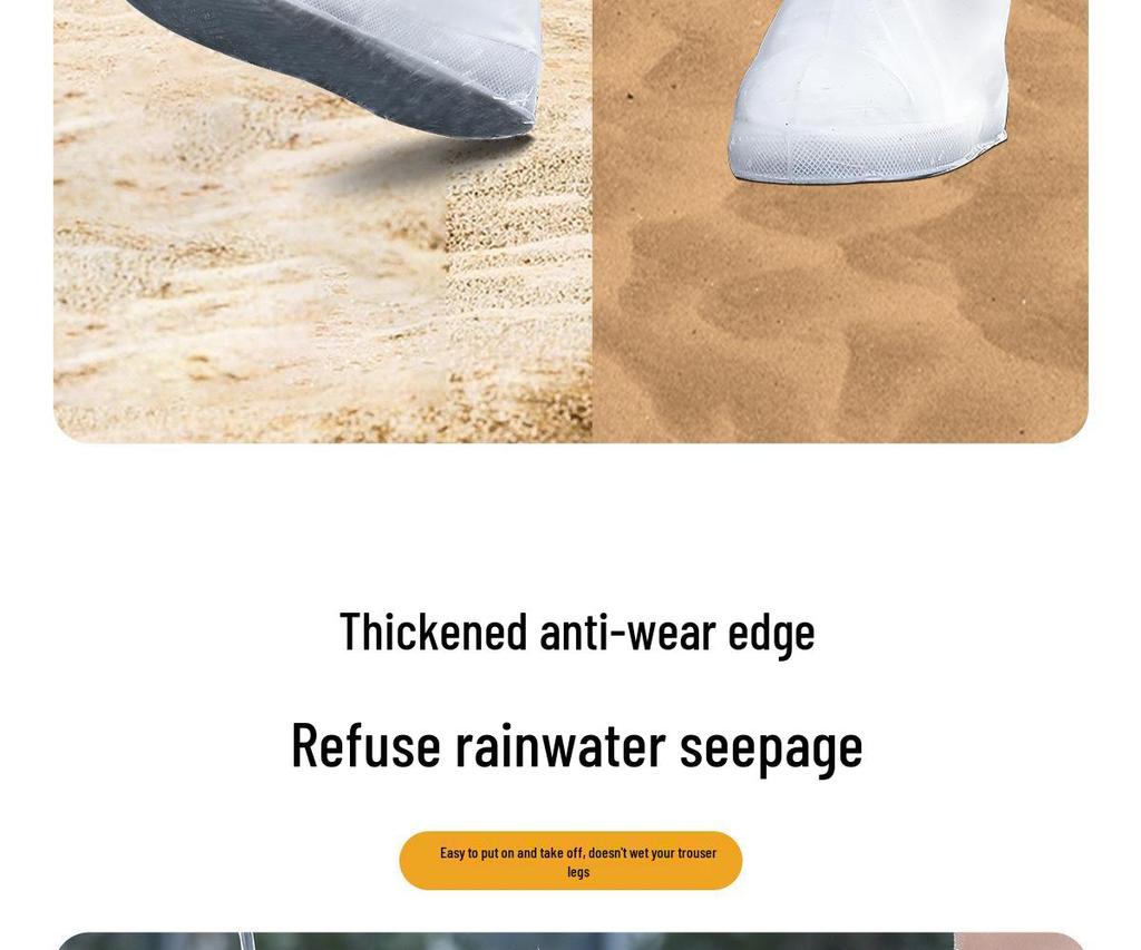 Взрослые водонепроницаемые нескользящие износостойкие многоразовые бахилы