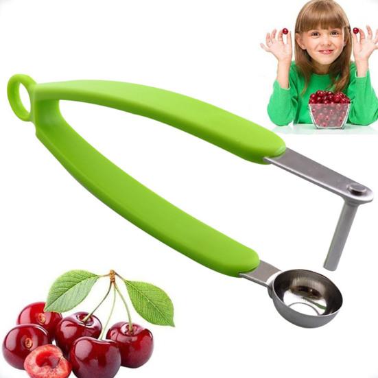 Cherry Corer Cherry Pitter Tool Stainless Steel Olive Pitter Heavy-Duty Fruit Pit Remover Multi-Purpose Kitchen Accessory