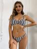 Sexy Plaid Print Bikinis Sets 2024 Women Luxury Front Bow Push Up Micro Swimsuit Summer Bathing Suit Thong Swimwear Beachwear