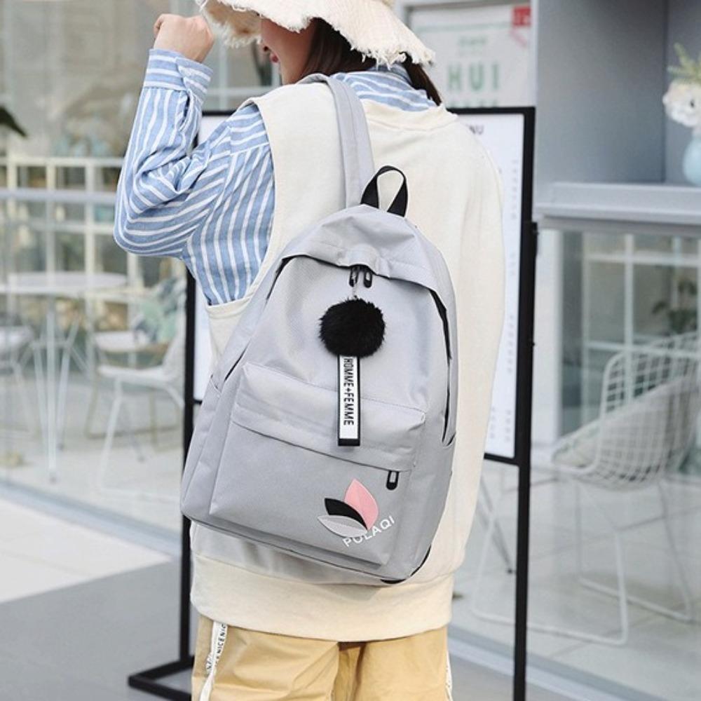 Рюкзак большой вместимости с принтом листьев, холщовый рюкзак с принтом листьев, студенческий школьный рюкзак, женский