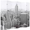 VidaXL Cloison de séparation pliable 228x170 cm New York Noir et blanc