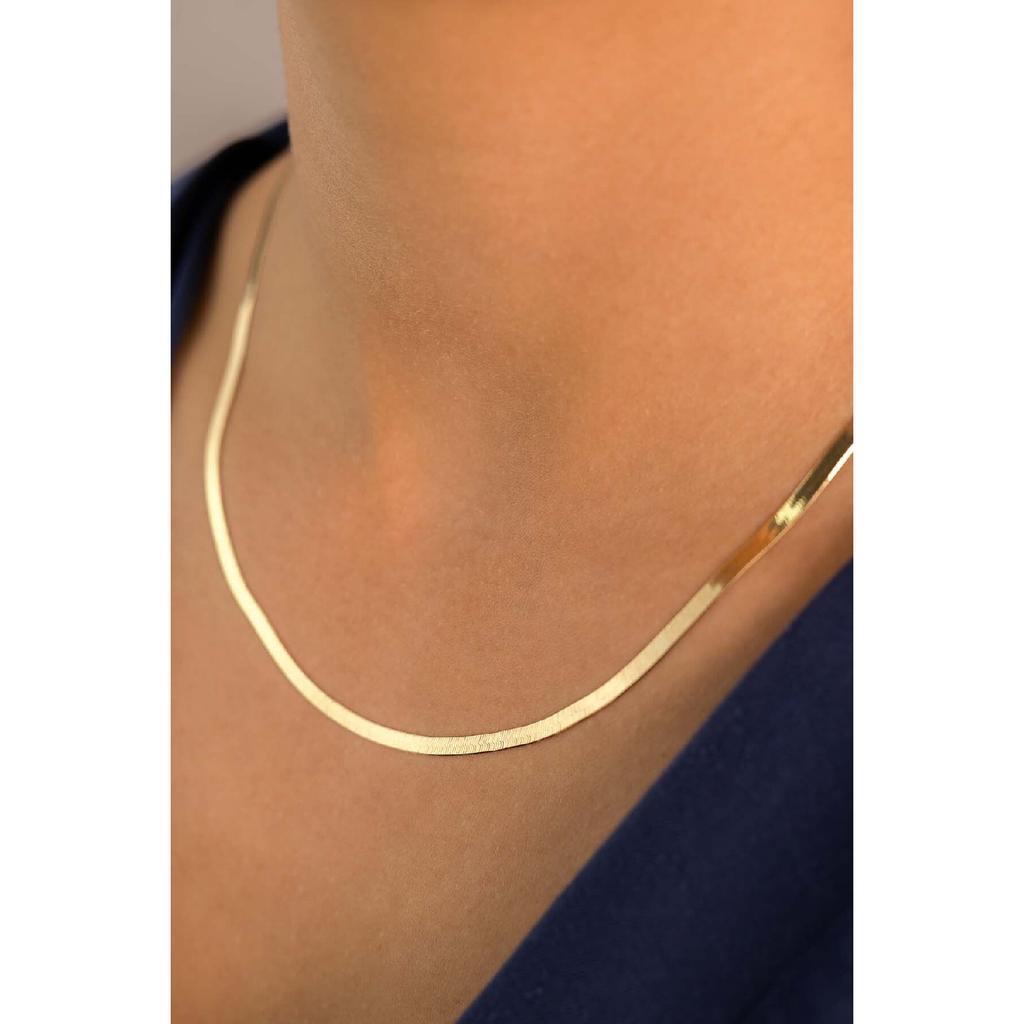 Gold Italian Crushed Belt Necklace