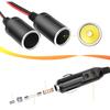 1 To 2 Car Socket Extension Cord 12V 24V Plug Socket Car Splitter Adaptor Power Charger Port