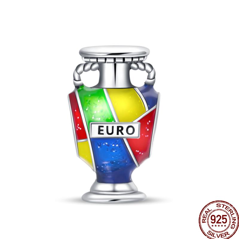 American Sports Series Copper Badminton Baseball Football Pendant Beads Suitable For 3Mm Original Bracelet Diy