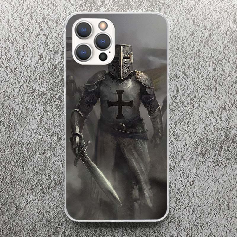 Чехол для телефона Рыцари-тамплиеры Крестовые походы Для iPhone 17 16 15 14 13 12 11 Pro Max Mini Plus Air 7 SE 8 Мягкий силикон Печатный корпус Funda