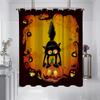 1 шт. 180x180 см оранжевая тыква черный кот принт Хэллоуин занавеска для душа перегородка ванная комната водонепроницаемая и устойчивая к плесени