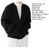 Men Cardigan Sweater Solid Color Full Zip Up Casual Sweater Warm Knitwear Jacket with 2 Front Pockets for Autumn And Winter