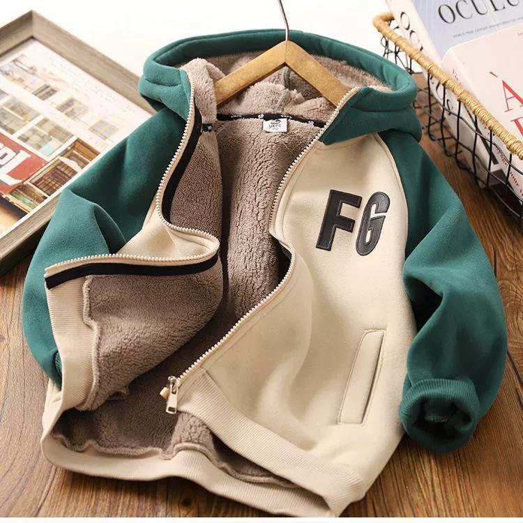 Зимние флисовые куртки для мальчиков, толстые теплые куртки из овечьей шерсти для детей