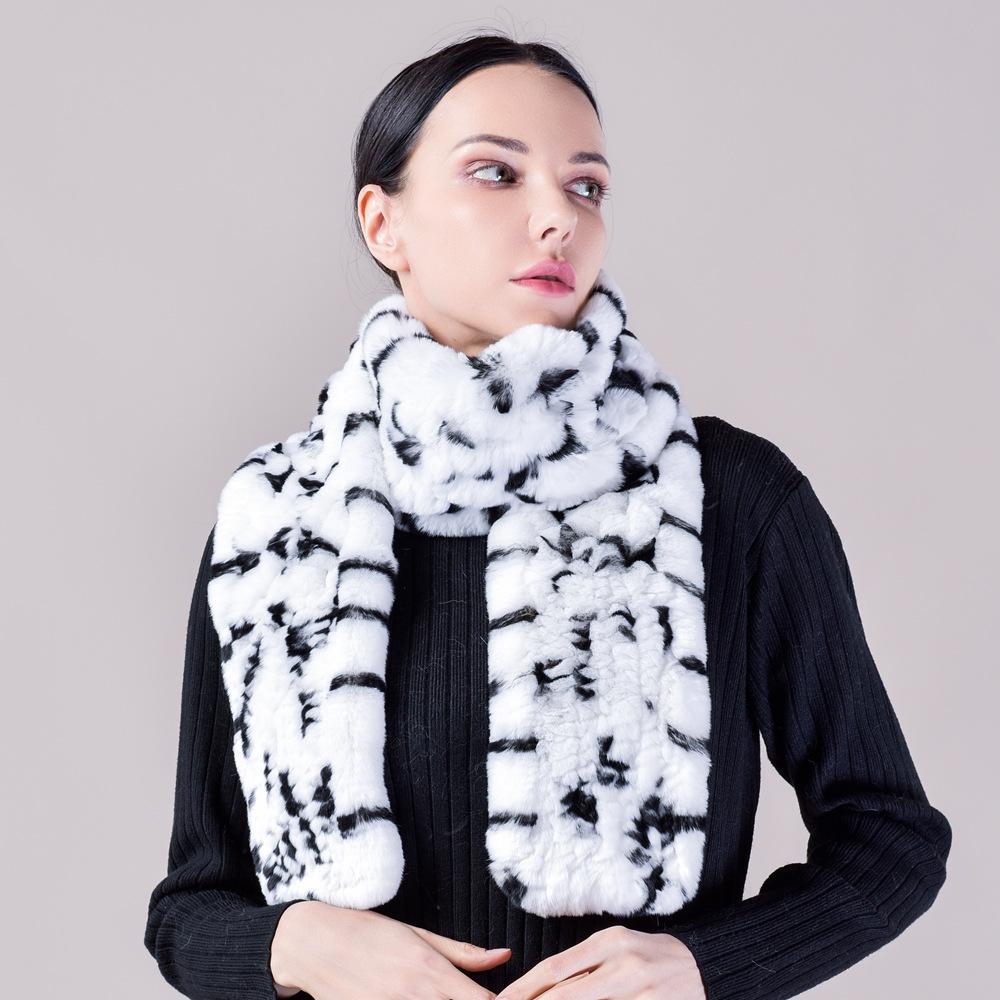 Длинный вязаный плюшевый шарф для тепла и объема, универсальный для женщин зимой