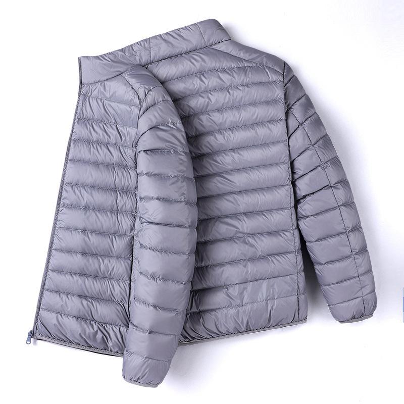 New Winter Style Men's Thin Cotton Coat Fashionable Casual Cotton Coat Slim Portable Warm Stand Collar Jacket