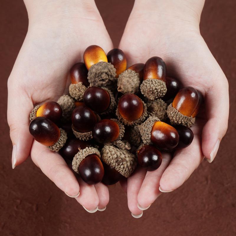 Имитация желудя и сосновой шишки, пенопластовые украшения - фигурка ореха и фундука, рождественские аксессуары