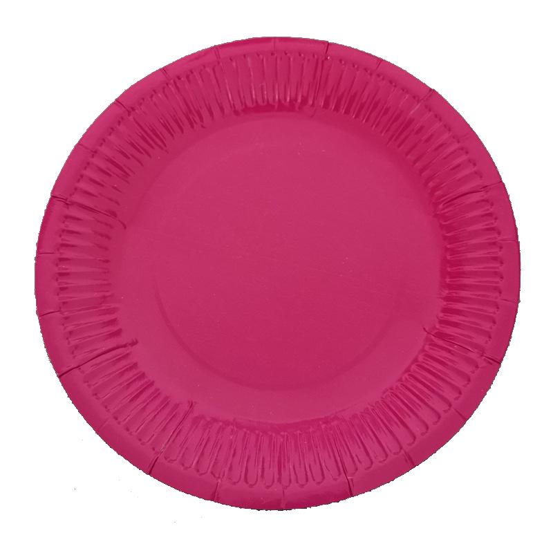 MIT 10 шт. 7 дюймов однотонный круглый поднос для бумаги детский поднос для бумаги ручной работы на день рождения