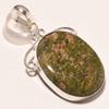 Унакит Подвеска из драгоценного камня Ручная работа Подарок на помолвку Уникальные украшения 1,9" W1t67