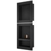 Shower Niche Ready for Tile 40.64x40.64cm & 40.64x50.8cm, Triple Shelf, Square Corners Wall-inserted Niche Recessed, Sealed Protection Modern Soap