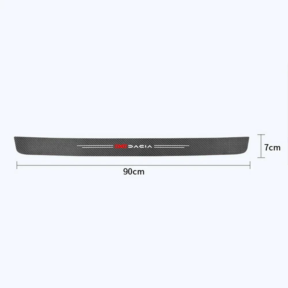 1Pc Car Rear Door Trunk Bumper Guard Protector Sticker for DACIA Spring Logan Duster Sandero Lodgy Bigster Stepway Dokker Jogger