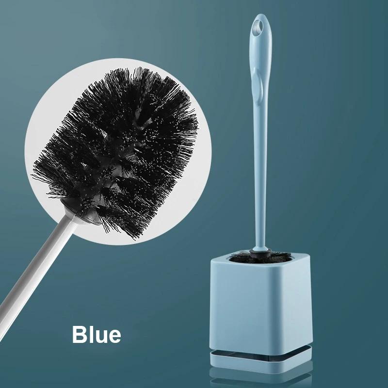 WIKHOSTAR Щетина для унитаза, настенная, с длинной ручкой, держатель для сушки туалетной щетки для хранения в ванной, щетка для чистки ванной комнаты