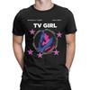Мужские футболки с альбомом TV Girl Who Really Cares, топы из 100% хлопка, потрясающие футболки с коротким рукавом и круглым вырезом, новое поступление футболок