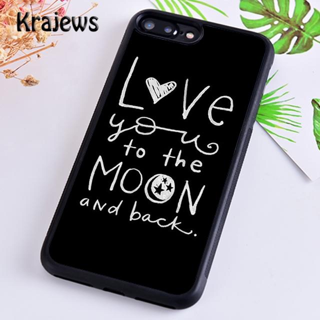 Krajews I Love You To The Moon And Back Soft Phone Case Cover For iPhone 17 Air 16 15 14 plus 11 12 13 pro max Fundas