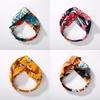 4 шт./лот Женская летняя богемная повязка на голову Модный принт Повязка для волос Винтажный тюрбан-крест Повязка для волос для девочек и женщин Аксессуары для волос
