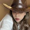 Кепки для скалолазания Шляпа рыцаря Кепки от солнца Кожаные Летние Шляпы от солнца Шляпы западного ковбоя