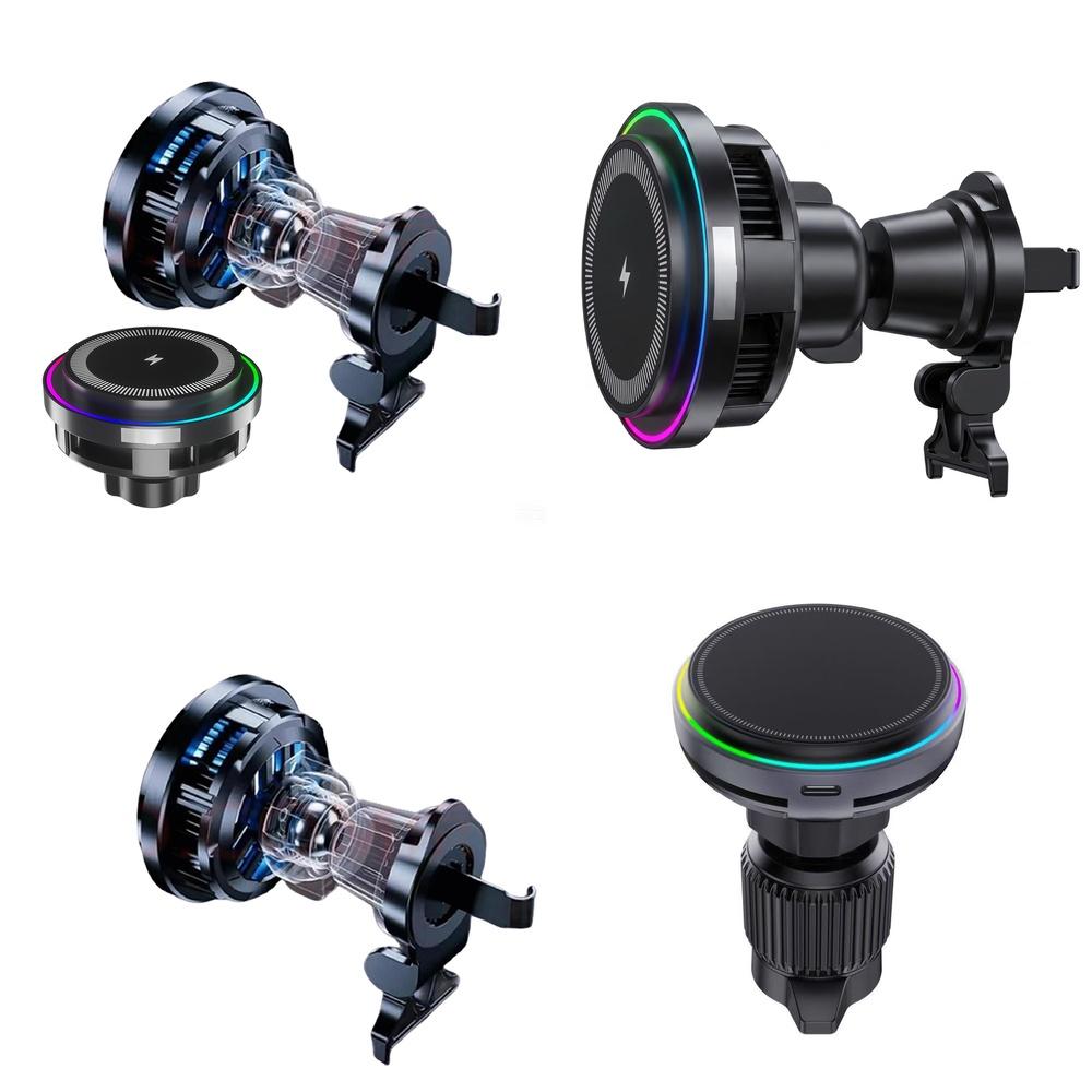 For Dashboard Air Vent Use TEC Fan Cooling Wireless Car Charging Holder Smart Cooling Phone Bracket Semiconductor Cold Plate