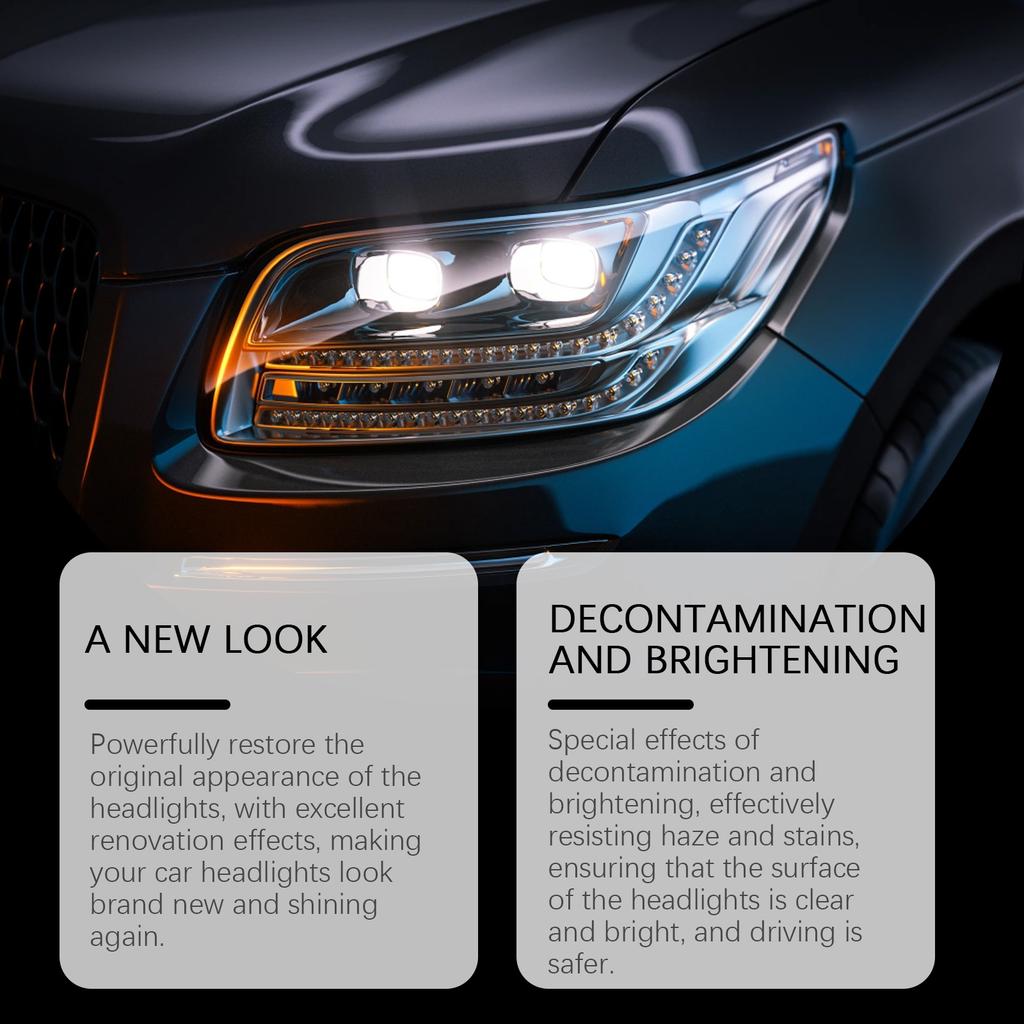 Car Headlight Care Cream, Car Lamp Scratch Care Repair Polishing Refurbishment Gloss Care Agent
