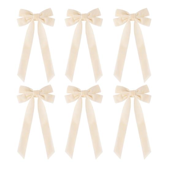 6 шт. Бархатная лента Бант Рождественские украшения для елки Рождественские украшения для дома Вечеринка Гирлянда