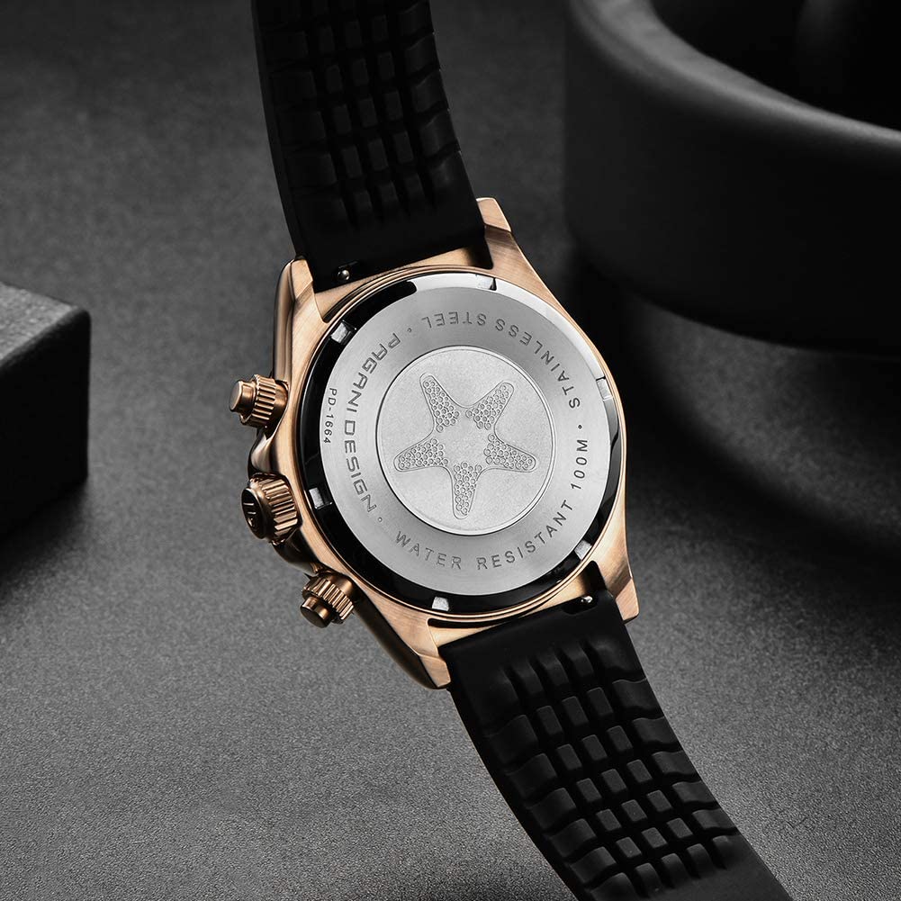 Pagani Design SEIKO Кварцевые Daytona с Керамикой Классические из Нержавеющей Стали Сапфировые PAGANI DESIGN Мужские Часы, Японский Механизм, Хронограф, Корпус,