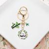 Новогодний брелок с пандой, бамбуковый венок, кулон, полированный зажим для омара, легкая сумка через плечо, школьный ранец, украшение, кулон, брелок