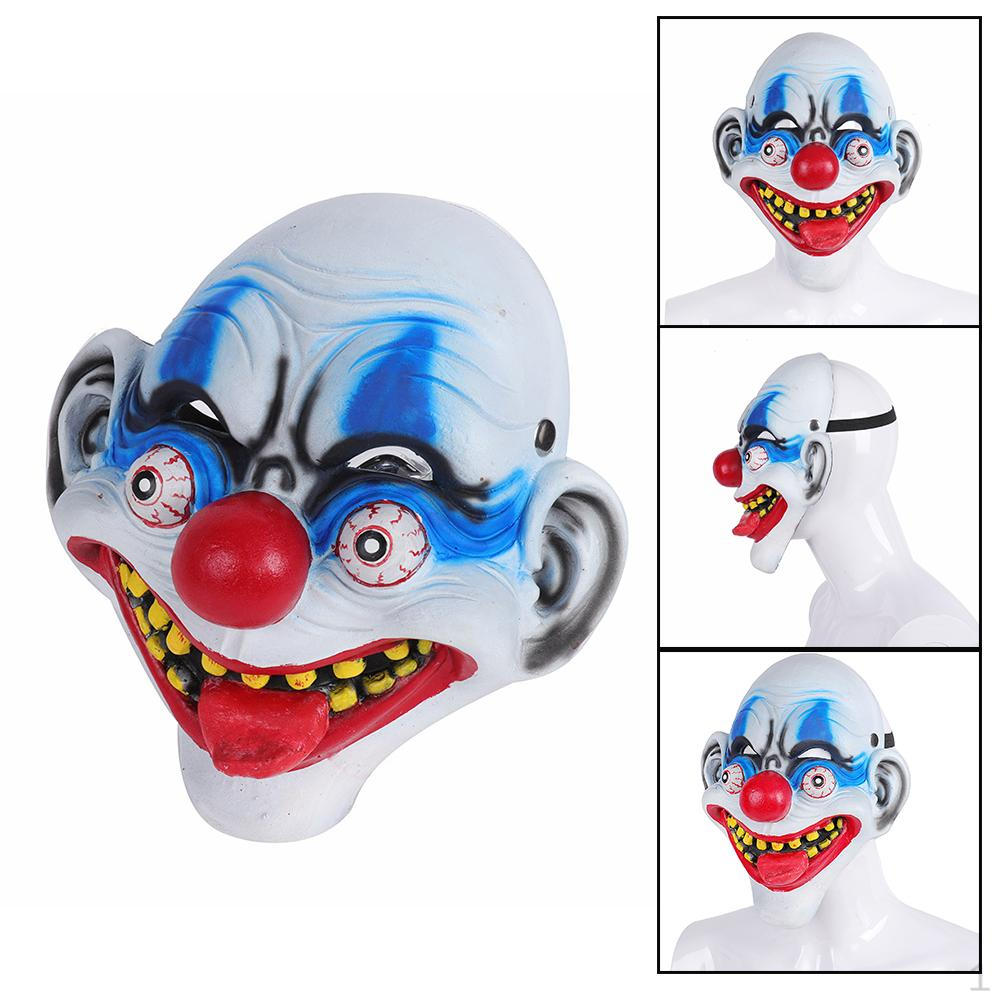 Clown Mask Masquerade Scary Decorative Durable PU Foam Face Cover Costume Accessories for Stage