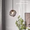 Modern Medieval Gray Smoke Crystal Chandelier, Industrial Retro Hand-Blown Glass Amber Ice Small Chandelier for Living Room, Bedroom, Dining Room