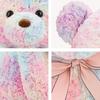 Bear Doll Dreamy Gradient Color Giant Size Girl Plush Toy with Bowknot Decor Valentine Day Home Decor
