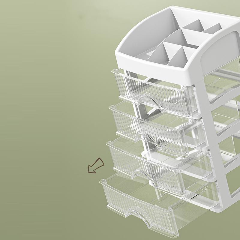 Drawer Jewelry Makeup Storage Box Large Capacity Transparent Makeup Storage Box Multi-layer Multi-functional Desktop Organizer