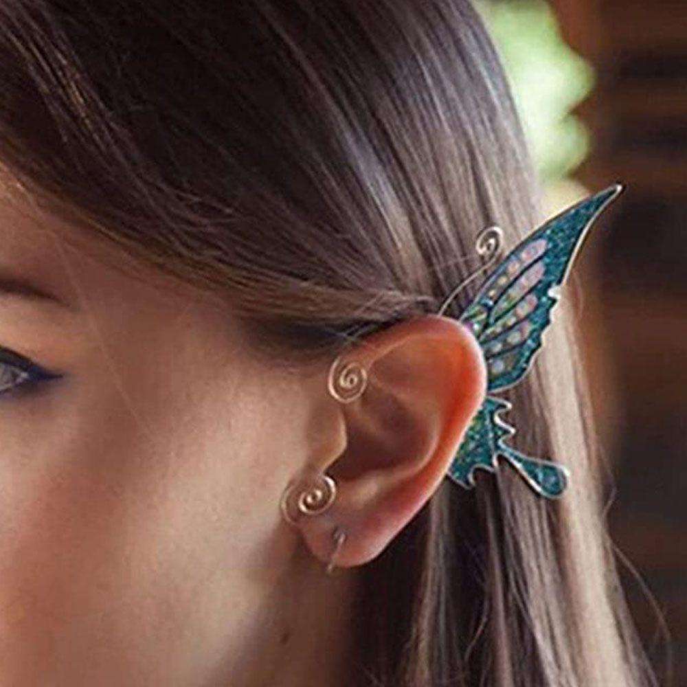 Крылья феи, стильные ювелирные изделия, рукава для ушей бабочки, серьги с ушками дракона, серьги на козелке, крылья эльфа, манжеты для ушей