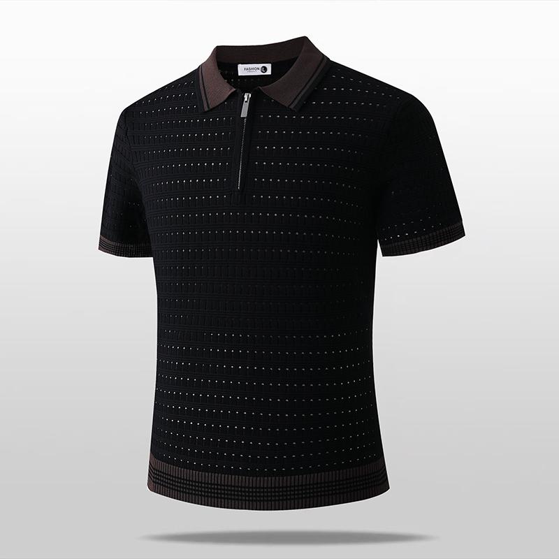 Мужская футболка-поло с коротким рукавом из вязаного ледяного шелка Top T-shirt POLO Shirt Polo Shirt T-shirt Shirt Top