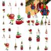 Cartoon Style Christmas Tree Decoration Green Furry Monster Ornament Acrylic Material