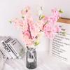 Bouquet Silk Wedding Decor 4 Branches Fake Flower Artificial Sakura Cherry Blossom Home Decoration