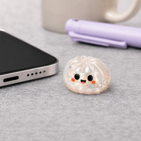 Cute Skull And Pumpkin Toys Halloween Glitter Squeeze Stress Ball, TPR Slow Rising Fidget Toy, Ball Ghost Eyeball Dumpling Decompression Gift for Kids