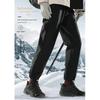 Men's and Women's Windproof Soft Shell Hiking Pants with Drawstring and Warm Velvet Lining