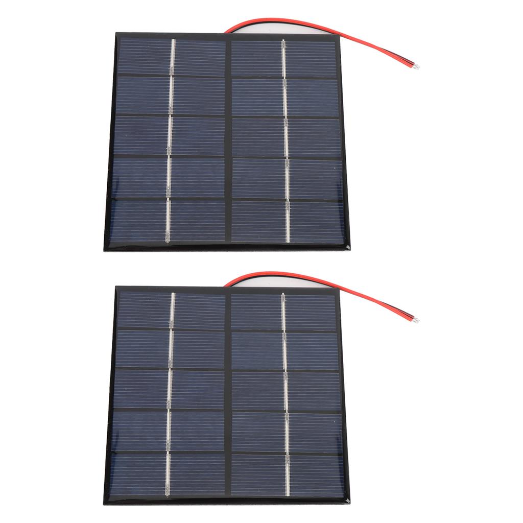 2PCS 1.2W 5V Small Solar Panel DIY Polysilicon with Electronic Wire for Phone Tablet Camera