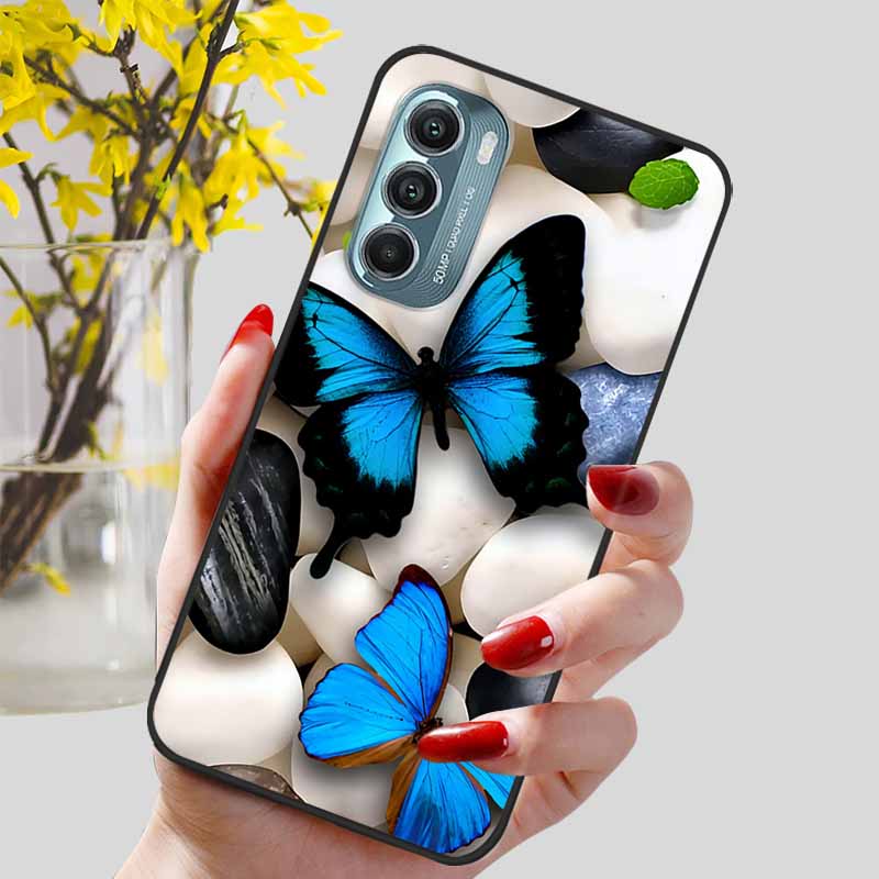 Fashion Lovely Cute Black TPU Silicone Phone Cover for Motorola Moto G Stylus 4G 5G 2022 Protect Soft Bumper Shells Coque Capa