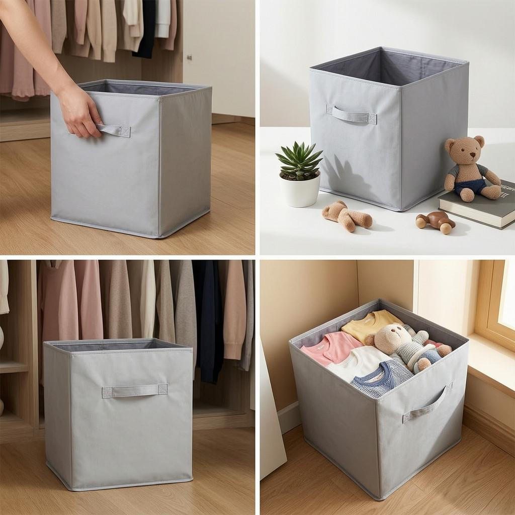 Toy And Clothing Storage Bin Oxford Cloth Handheld Container For Home Use