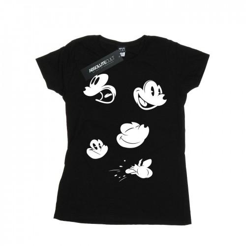 Disney Womens/Ladies Mickey Mouse Faces Cotton T-Shirt