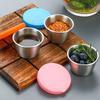 70 мл нержавеющая стальная чашка для соуса с силиконовой крышкой коробка для приправ салатник блюдо для макания суши контейнеры для приправ на обед