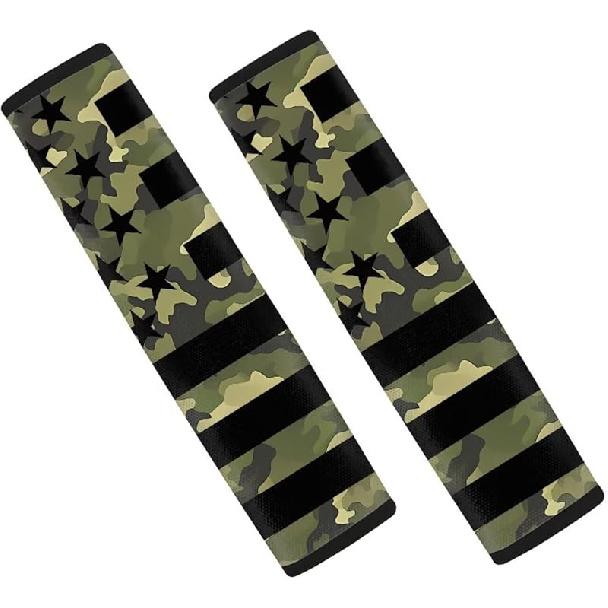 SEANATIVE Винтажный Американский Флаг Печать Накладка на Ремень Безопасности Автомобиля Защитный Чехол на Ремень Безопасности Комплект из 2 шт. Декор Салона Автомобиля