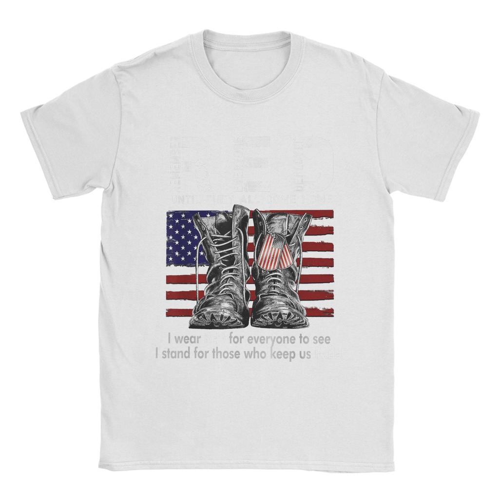 On Friday We Wear Red Military RED Friday Military Remember Everyone Deployed TShirt Unisex Tee Shirt Crewneck Short Sleeve