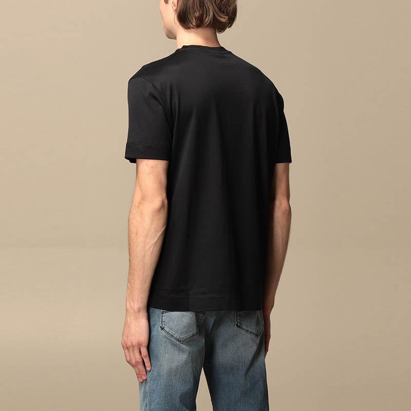 EMPORIO ARMANI T-Shirts Men's Dark Marine Blue Crew Neck Moderate 3K1TF3-1JUVZ-0920