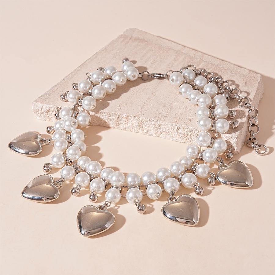 Винтажное металлическое ожерелье с ракушкой в форме сердца: Роскошная, Уникальная и Преувеличенная Цепочка на Ключицу