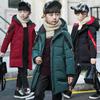 Big Size Very Keep Warm Winter Boys Jacket Teenager Mid-Length Plus Velvet Thickening Hooded Cotton Coat for Kids